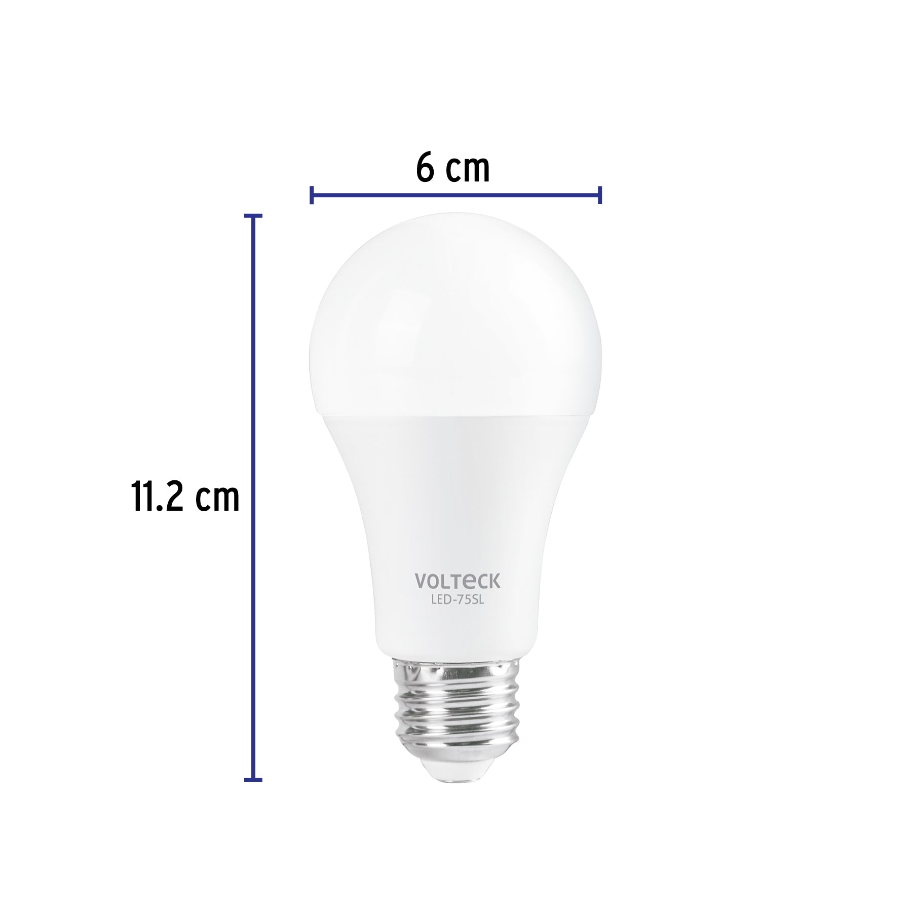 Foco LED 10W (75W) A19, sensor de luz, 6500K, VOLTECK