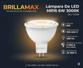 Lámpara De LED MR16 6W 3000K Brillamax