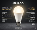 Lámpara Bulbo De LED 15W 3000K Philco