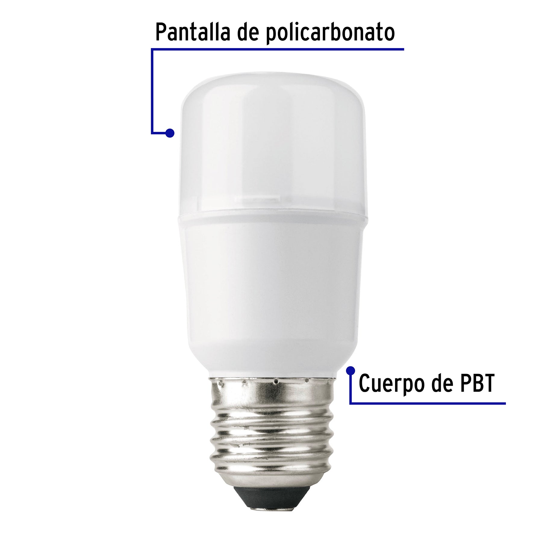Foco LED 8 W, tipo barra, 6500K blanca fría, E26, VOLTECK