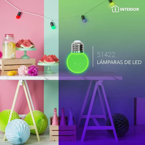 Lámpara de LED Decorativas de Color 1W Verde