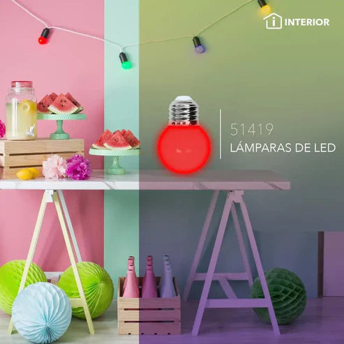 Lámpara de LED Decorativas de Color 1W Rojo